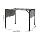 Breeins Outdoor Garden Retractable Pergola with Canopy