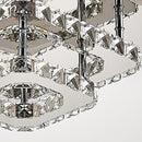 Livingandhome Modern Double-tiers Median-size Crystal LED Ceiling Light