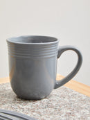 Elmira 16 Piece Dark Grey Stoneware Dinner Set With Grooves