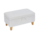 Livingandhome Teddy Fleece Upholstered Storage Ottoman