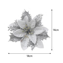 Lifeideas 24-Piece Artificial Poinsettia Christmas Tree Flowers Festive Xmas Ornaments