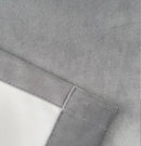 Luxury Enhanced Living Grey Velvet, Supersoft, 100% Blackout, Thermal Pair of Curtains with Eyelet Top