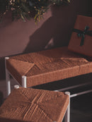 Bandar Small Natural Rope and White Wood Bench