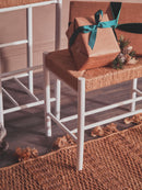 Bandar Small Natural Rope and White Wood Bench