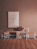 Bandar Small Natural Rope and White Wood Bench