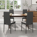 Livingandhome Set of 4 Modern Faux Leather Armless High Back Dining Chairs