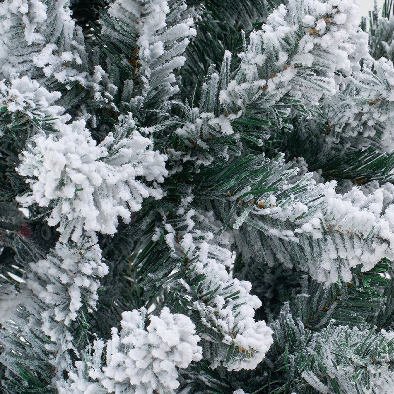 Lifeideas Flocked Christmas Tree with Sturdy X-Frame Stand