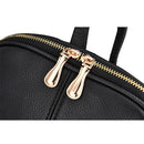 Modishion Black PU Leather Backpack