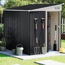 Breeins 5 x 7FT Sliding Door Pent Roof Garden Tool Shed Outdoor Patio Storage House