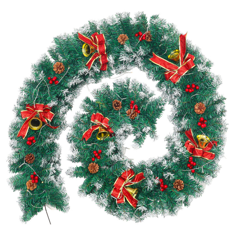 Lifeideas Spruced Artificial Lighted Christmas Garland Holiday Decoration