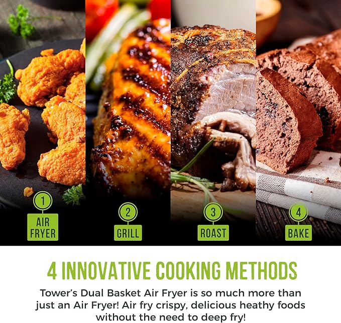 Tower Vortex Eco Duo Basket Air Fryer