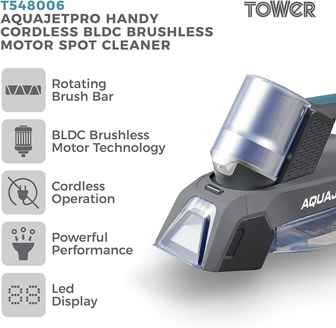 Tower Aquajetpro Handy Cordless Brushless Motor Sport Cleaner
