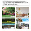 Outsunny Patio Rattan Sofa Set  6 Seater - Grey