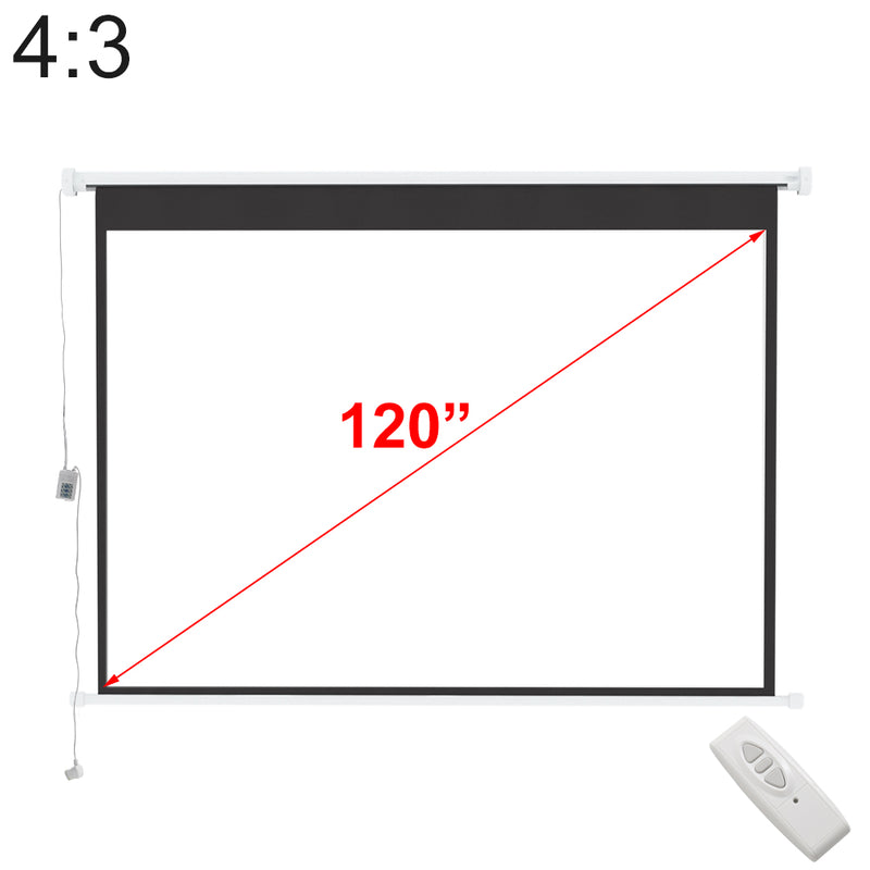Livingandhome Wall Mount Electric Projector Screen