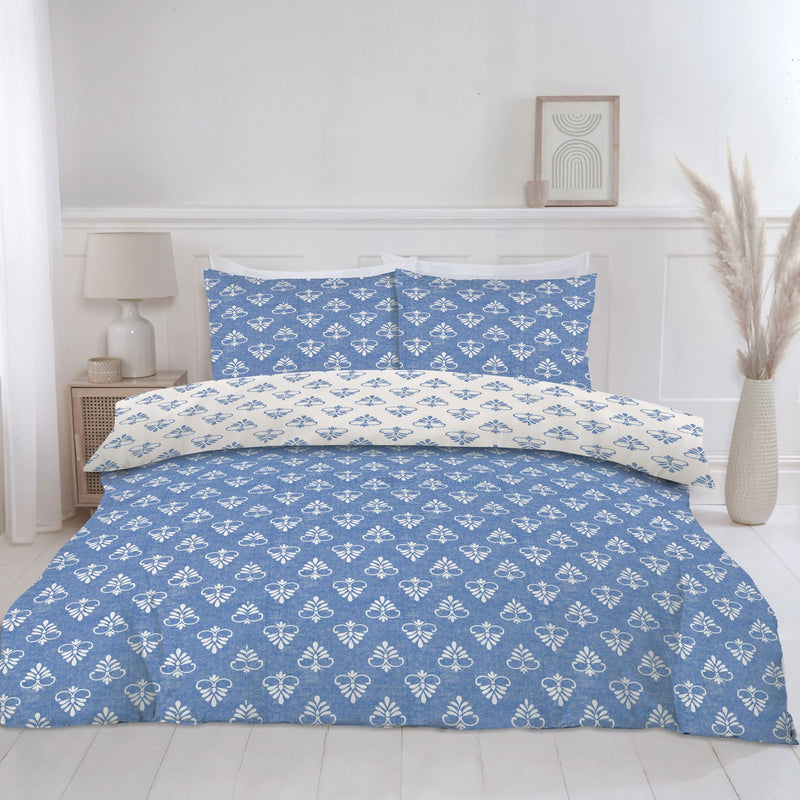 Lewis's Elara Duvet Set - Bue