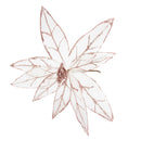 Glitter Poinsettia Pick - Blush