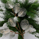 Glitter Sprayed Eucalyptus - Champagne