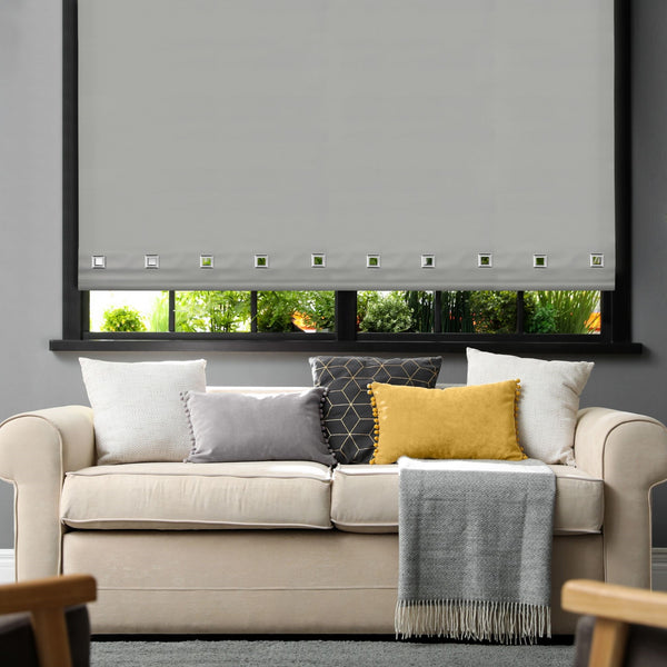 Lewis's Colorado Eyelet Roller Blinds - Grey