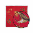 Lewis's Christmas Robin Cushion - Red