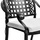 Breeins Set Of 2 Outdoor Garden Chairs With Cushions Cast Aluminum