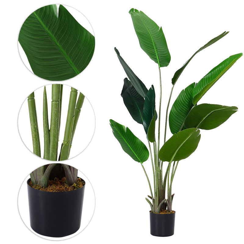 Lifeideas Tropical Plant Banana Artificial Tree in Pot