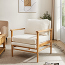 Livingandhome Direct Teddy Bear Fur Wooden Armchair