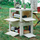 Livingandhome 60L Collapsible 5-Door Storage Box Outdoor Camping Table