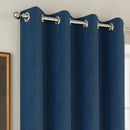 Enhanced Living Chester Navy Eyelet Thermal Noise Reducing Blackout Curtains - Pair
