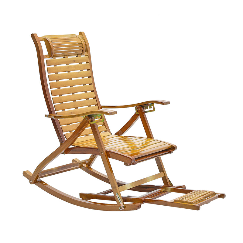 Garden Sanctuary Bamboo Rocking Chair Foldable Recliner