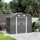 Breeins Large 7.5 x 4 ft Galvanized Steel Acrylic Storage Shed