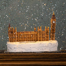 30cm Dual Powered Christmas Water Spinner with House of Parliament Scene