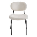 Livingandhome 2Pcs Upholstered Dining Chair with Metal Frame