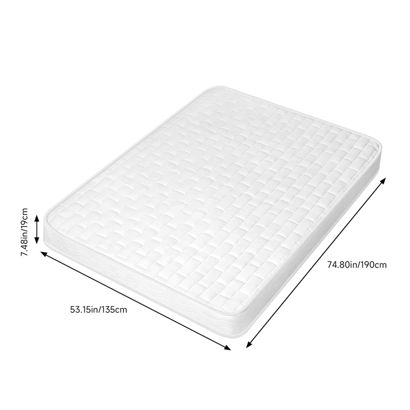 Livingandhome Double Mattress with Springs & Fireproof Fabric