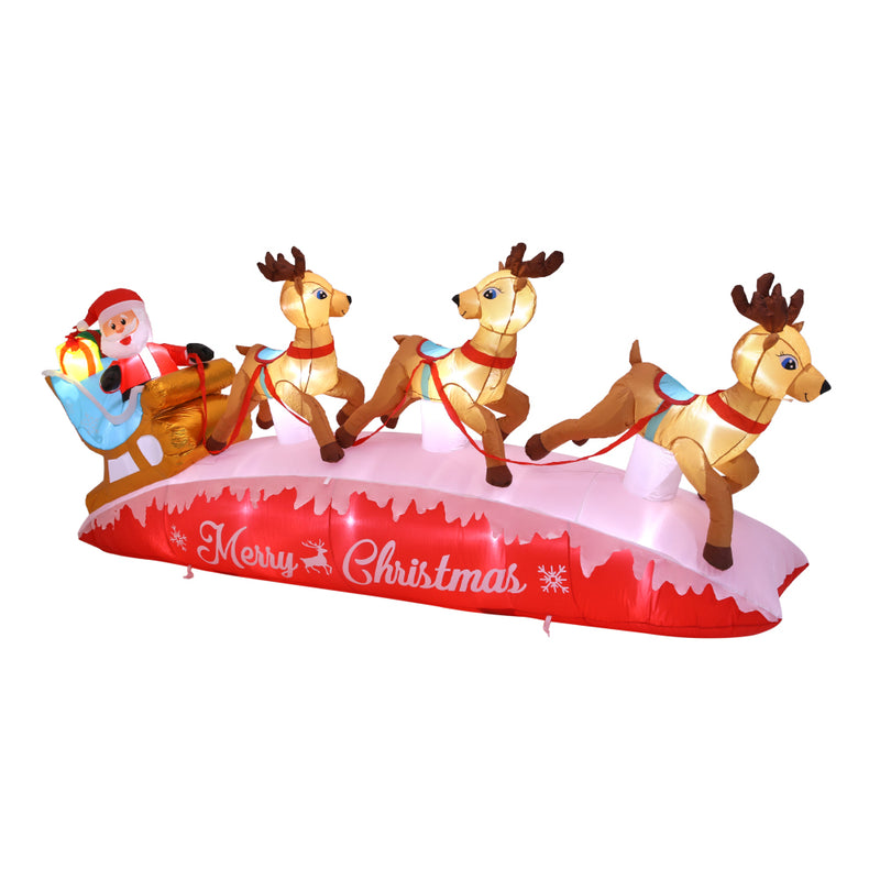 Lifeideas 4M Inflatable Santa and Rudolf Decoration