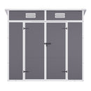 Livingandhome Outdoor Plastic Garden Storage Shed 6x4ft / 8x4ft Lockable