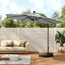 Livingandhome Outdoor 32 LED Lighted Patio Umbrella With Crank Lift System