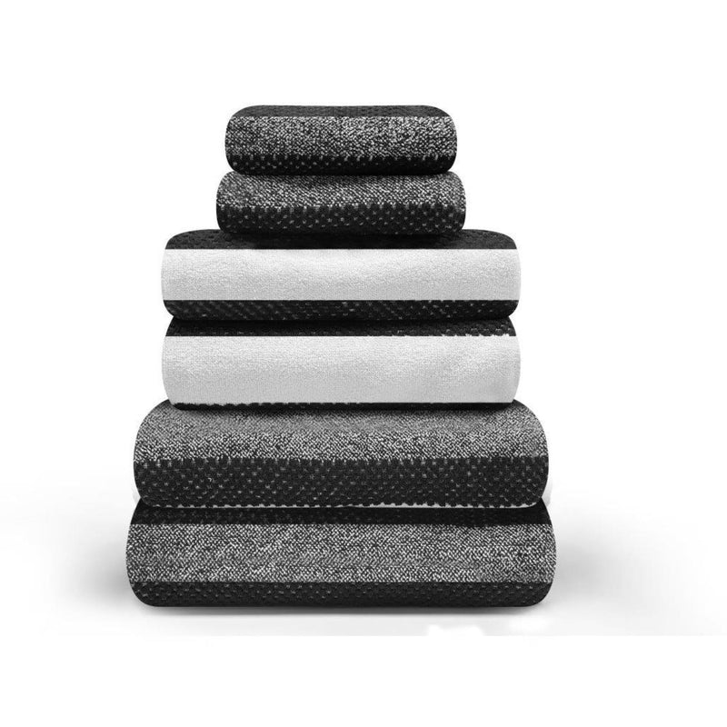 Royal Stripe Towels - Charcoal
