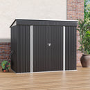 4*8FT/6*8FT Outdoor Galvanized Steel Storage Shed with Dual Doors