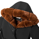 Mid-Length Hooded Coat With Drawstring Waist