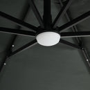 Garden Sanctuary Square Cantilever Parasol With Solar-Powered LED Lights