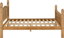 CORONA 4'6" HIGH END DOUBLE BED - DISTRESSED WAXED PINE
