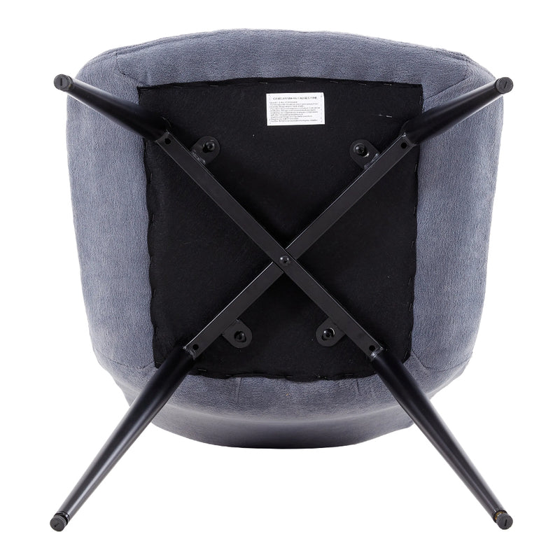 Livingandhome Teddy Fabric Dining Chair with Wooden Frame