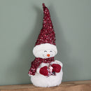 50cm Large Soft Fabric Sitting Snow Girl Christmas Decoration