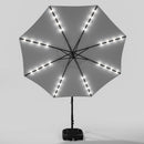 Livingandhome Outdoor 32 LED Lighted Patio Umbrella With Crank Lift System