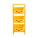 Lifeideas Mobile 3-Tier Kids Toy Storage Rack Shelf