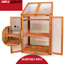 Samuel Alexander Wooden Mini Greenhouse Cold Frame - Small Greenhouse H120 x W69 x D49cm