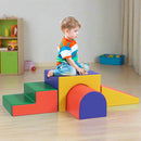 HOMCOM 4-piece Soft Play Set, Baby Foam Block Toy Toddler 1-3 Years, Red