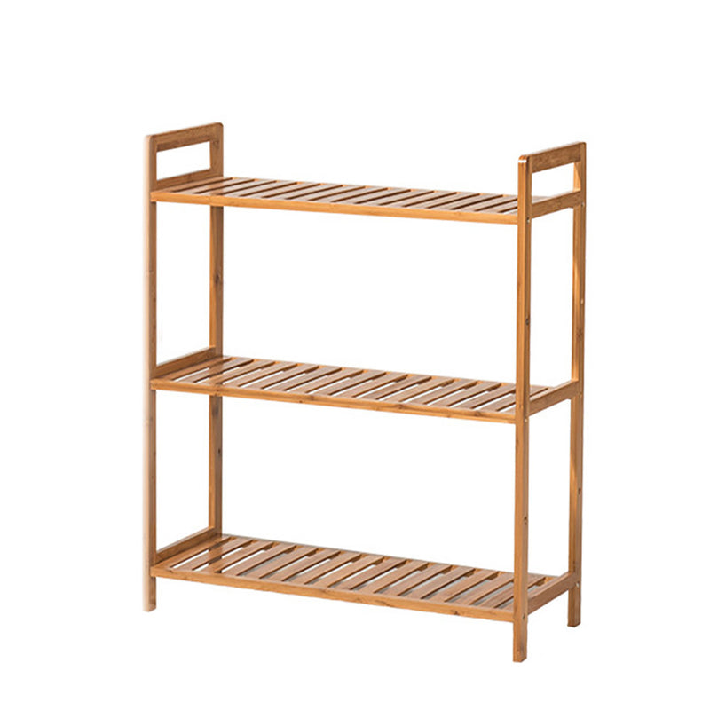 Livingandhome Tiered Bamboo Wood Book Storage Shelf