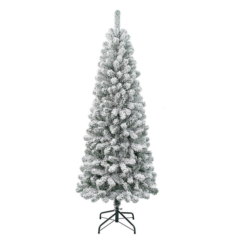 Lifeideas Flocked Christmas Tree with Sturdy X-Frame Stand