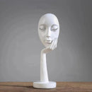 Lifeideas Abstract Resin Woman Face Statue Home Decoration